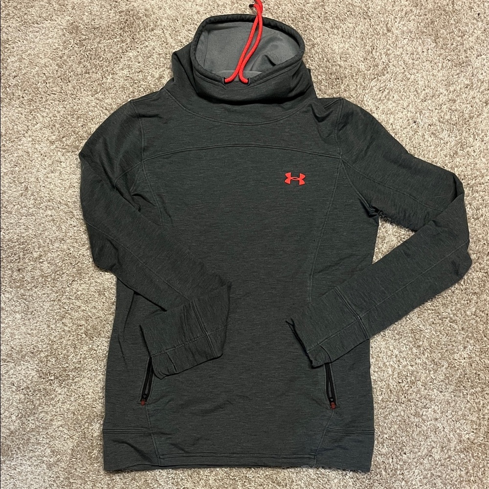 Under Armour womens gray and pink cowl neck sweatshirt